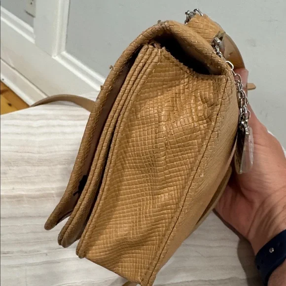 Longchamp Bag Tan Pressed Leather Wallet Crossbody Bag - Picture 12 of 17